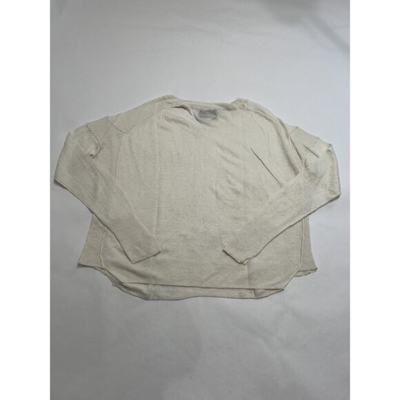 Brochu Walker V-Neck Sweater in Cream - Picture 3 of 3